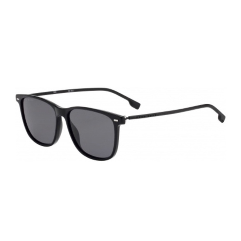 BOSS Hugo Boss Black/Gray Soft Square Polarized Unisex Sunglasses NWT - Picture 2 of 13